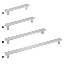 Satin Aluminum Drawer Pull with Radiussed Grip and Smooth Flat Face