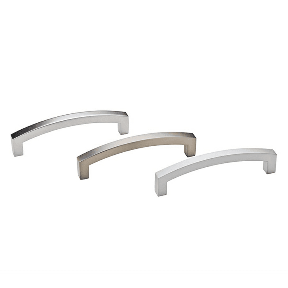 Satin Nickel Radiused Drawer Pull with Chemical-Free Components and Renewable Energy Construction