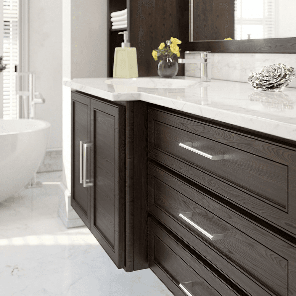Satin Nickel Finish Drawer Pull - Chemical Hazard-Free Components