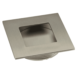 Matte Chrome Square Frame Flush Pull by Doug Mockett And Company Inc