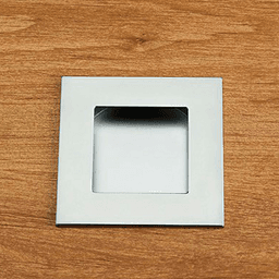 Large Square Frame Flush Pull - Satin Nickel - Doug Mockett And Company Inc