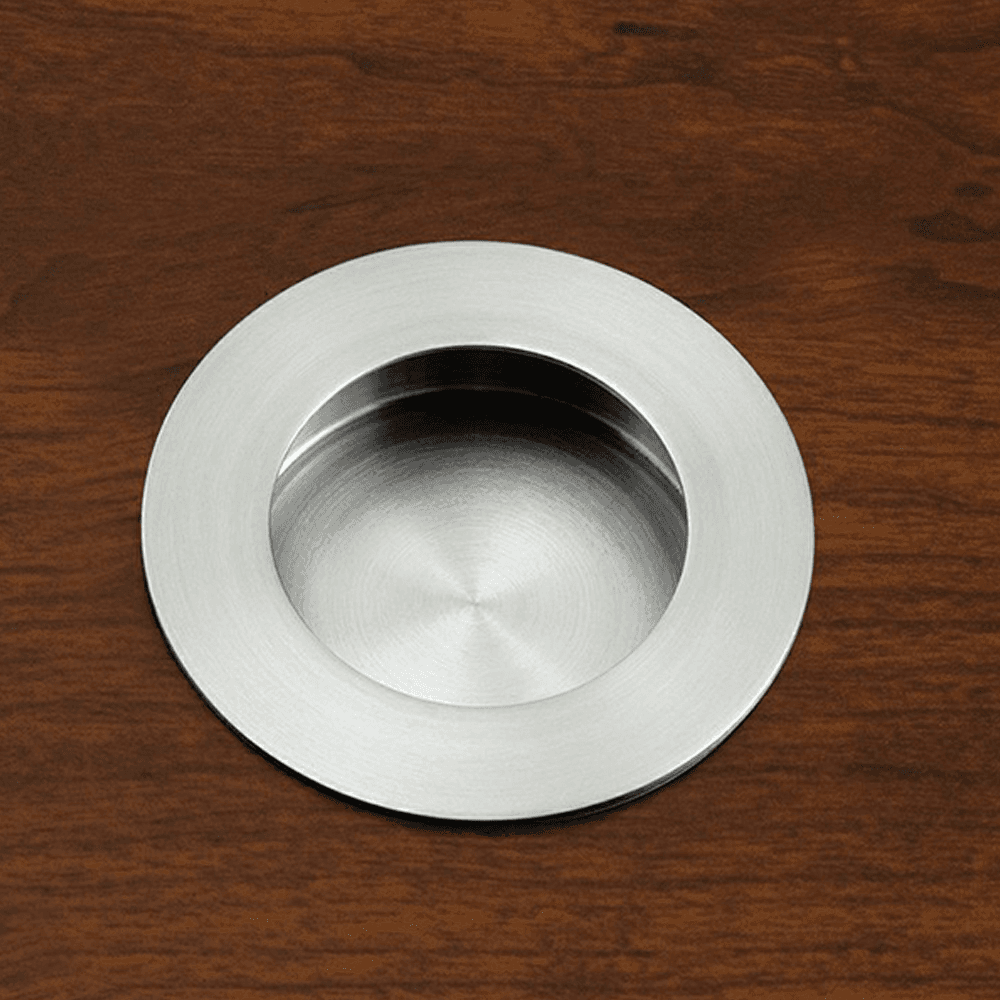 Eco-friendly circular flush pull for furniture and drawers