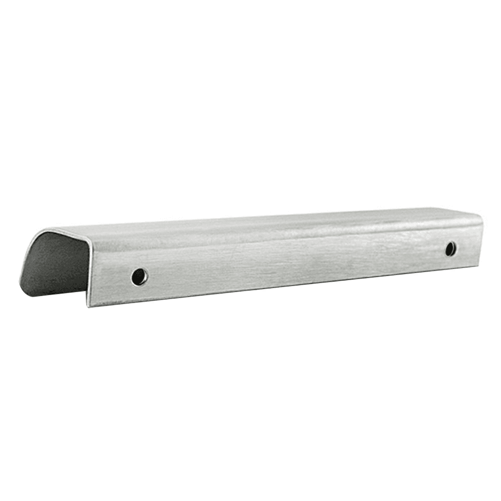 Contemporary Satin Stainless Steel Drawer Handle with Curved Arc Design