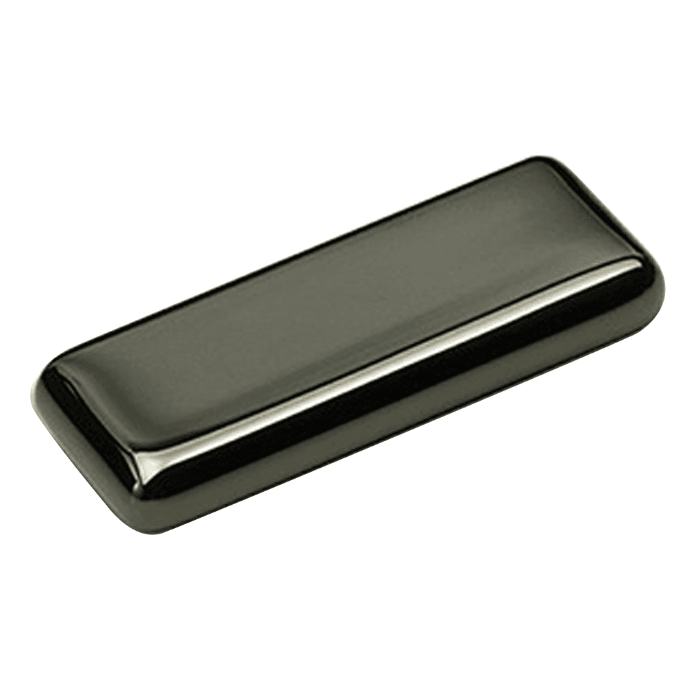 1-7/8" Tab Drawer Pull, Black Chrome - Front View