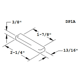 Sleek Matte Black Drawer Pull with 1-7/8" Tab by Doug Mockett And Company Inc