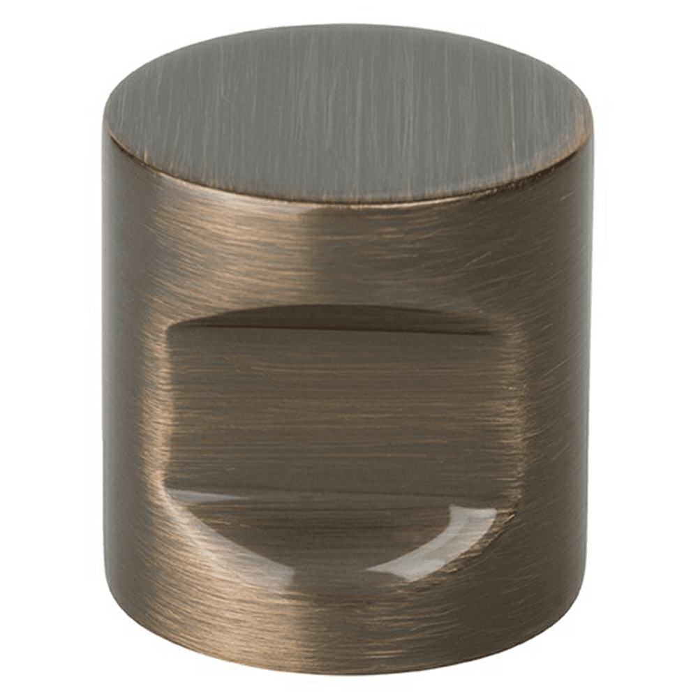 7/8" Notched Cylindrical Cabinet Knob, English Antique - Doug Mockett And Company Inc