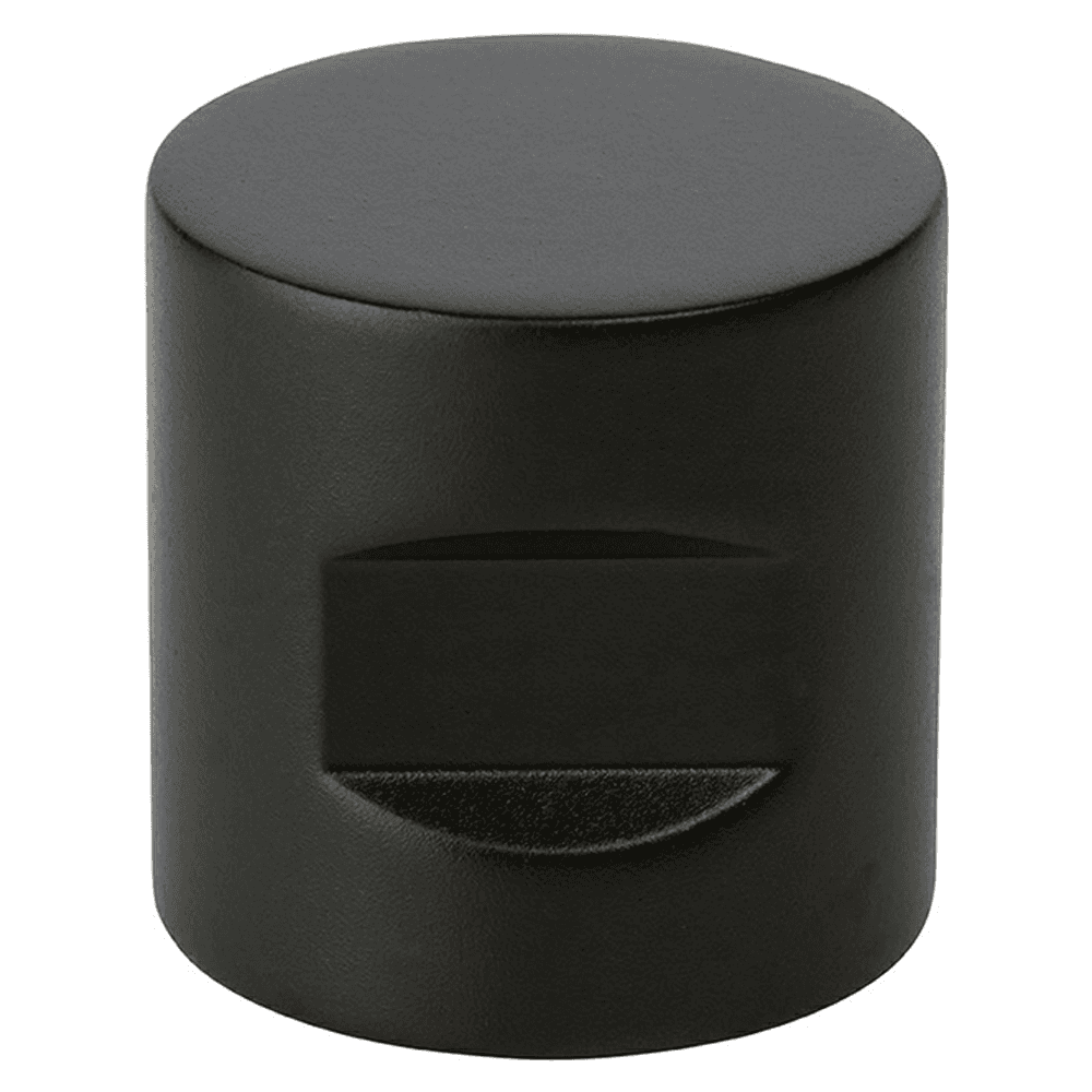Doug Mockett And Company Inc's 7/8" Notched Cylindrical Cabinet Knob in Sleek Matte Black
