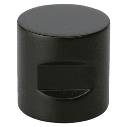 Doug Mockett And Company Inc's 7/8" Notched Cylindrical Cabinet Knob in Sleek Matte Black
