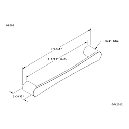 Satin Stainless Steel Concave Drawer Pull for Modern Design