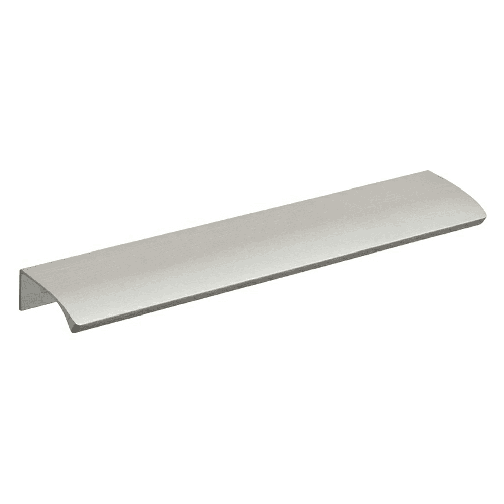 Close-up of Doug Mockett 6-5/16" Straight Edge Drawer Pull in Brushed Satin Aluminum