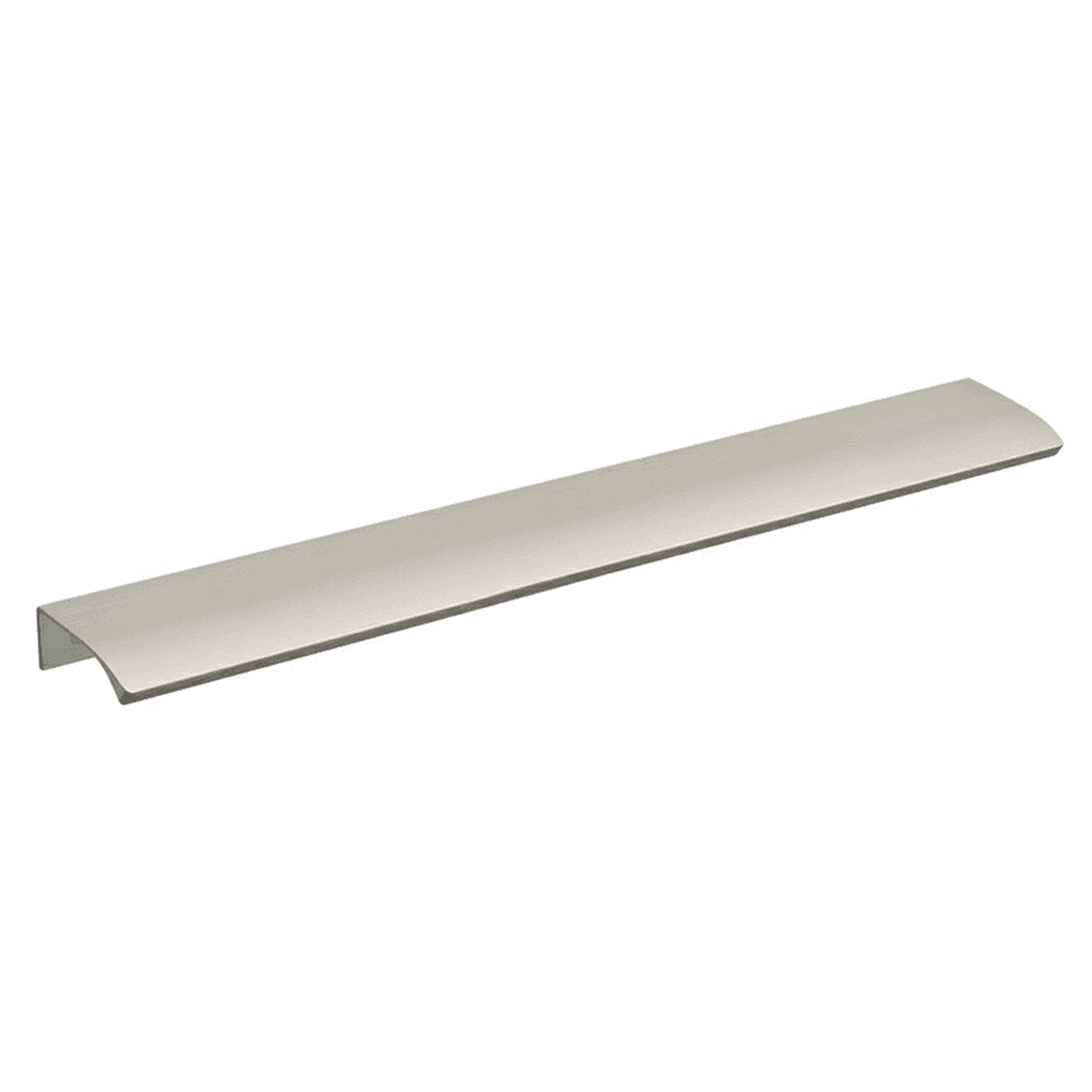 12-19/32" Straight Edge Drawer Pull, Brushed Satin Aluminum - Front View