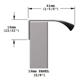 Small Round Edge Drawer Pull in Brushed Satin Aluminum by Doug Mockett And Company Inc