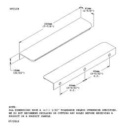 Ultra-Thin, Lightweight Brushed Satin Aluminum Drawer Pull by Doug Mockett And Company Inc