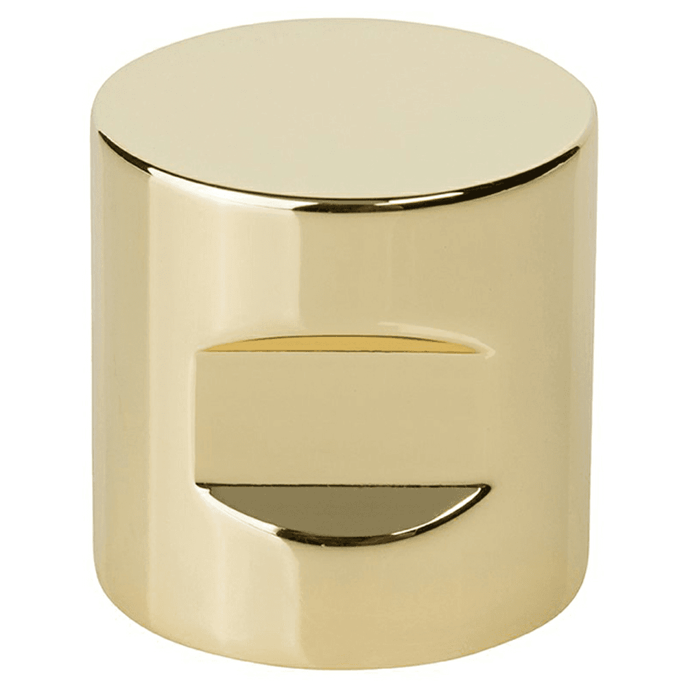1-1/8" Cylindrical Cabinet Knob in Polished Brass