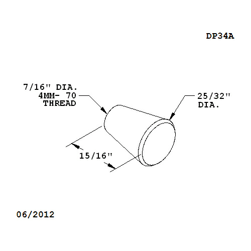 Satin stainless steel drawer knob with conical shape by Doug Mockett And Company Inc