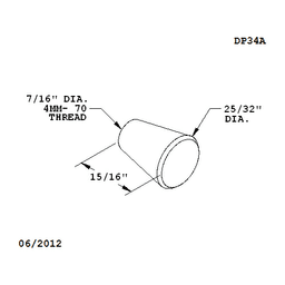 Satin stainless steel drawer knob with conical shape by Doug Mockett And Company Inc