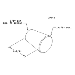 Satin Stainless Tapered Drawer Knob by Doug Mockett And Company Inc