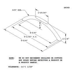 Sustainable Stainless Steel Construction - 3/8" Diameter Drawer Pull with Flat Top Handle