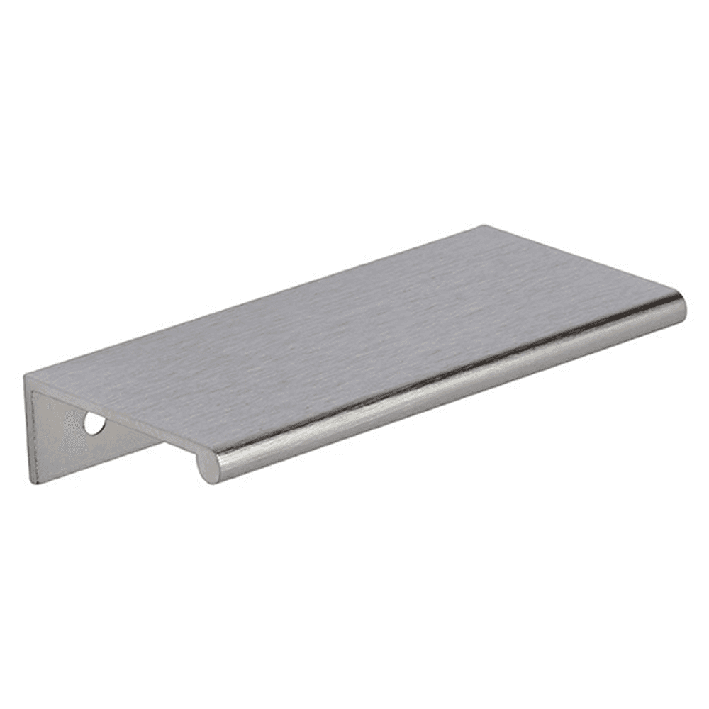 Satin Chrome 3" Profile Edge Finger Pull by Doug Mockett And Company Inc for furniture and cabinetry