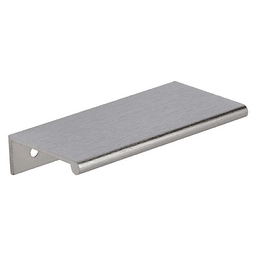 Satin Chrome 3" Profile Edge Finger Pull by Doug Mockett And Company Inc for furniture and cabinetry