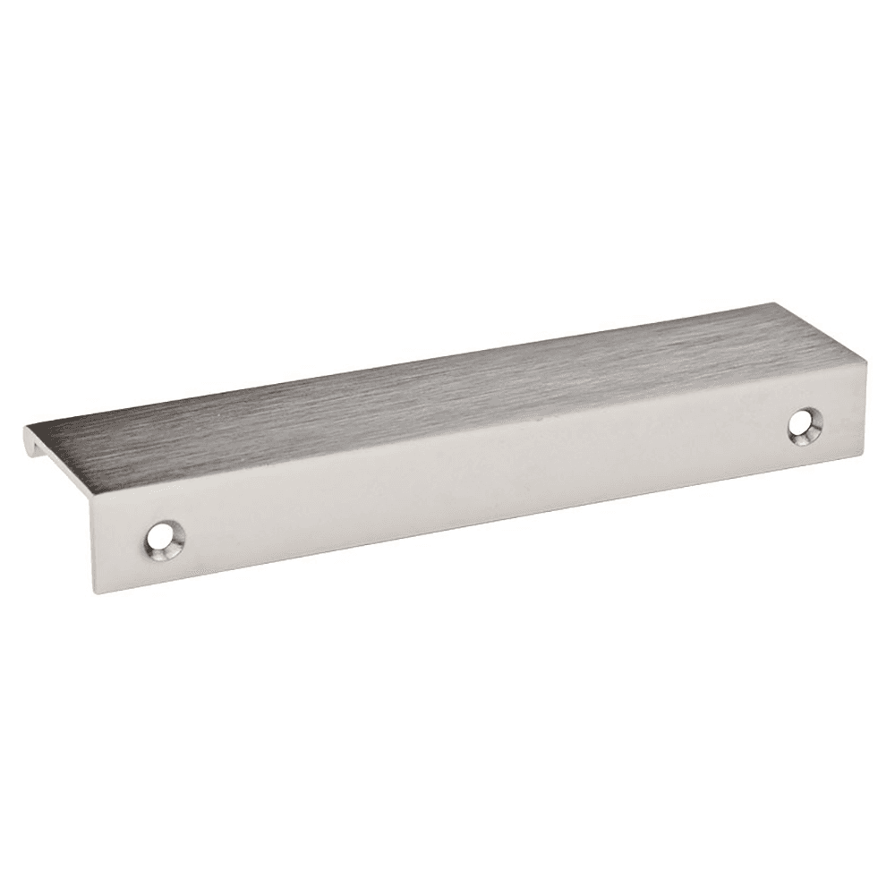 Satin Chrome DP3C tab pull with +/- 1/32" tolerance and 1/2" wood screws included