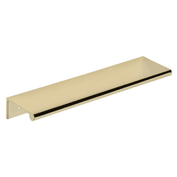 Polished Brass Edge Finger Pull for Cabinets and Drawers - 5 Inches - Doug Mockett And Company Inc