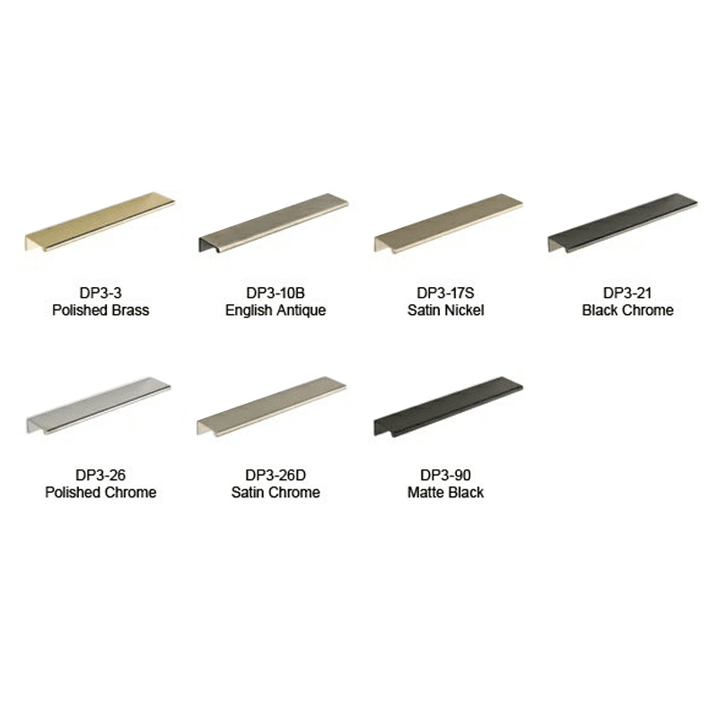 Decorative Polished Brass Edge Finger Pull by Doug Mockett And Company Inc