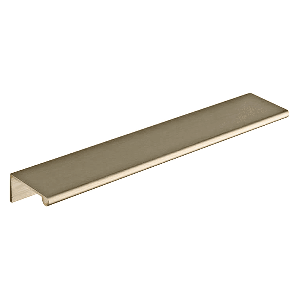 Contemporary 3" metal edge pull in satin nickel finish by Doug Mockett And Company Inc