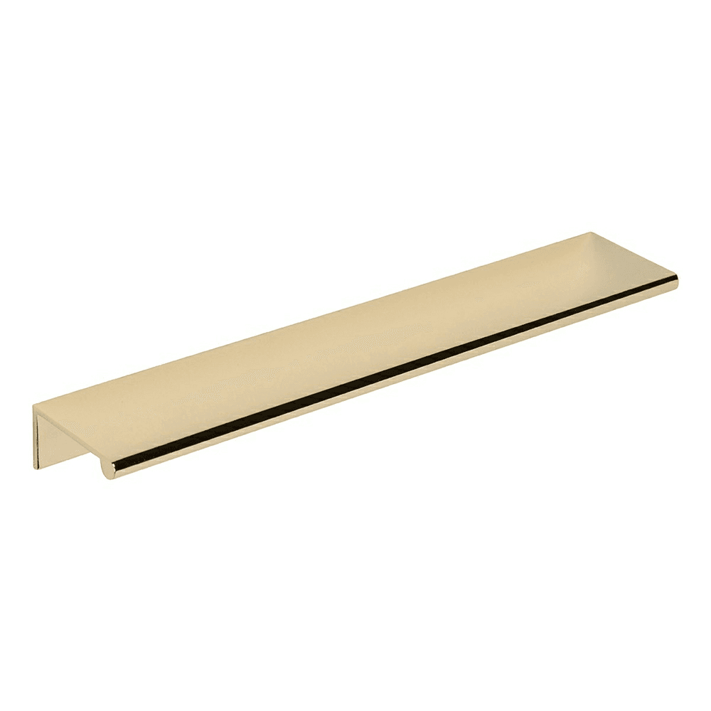 3" Edge Finger Pull in Polished Brass by Doug Mockett And Company Inc