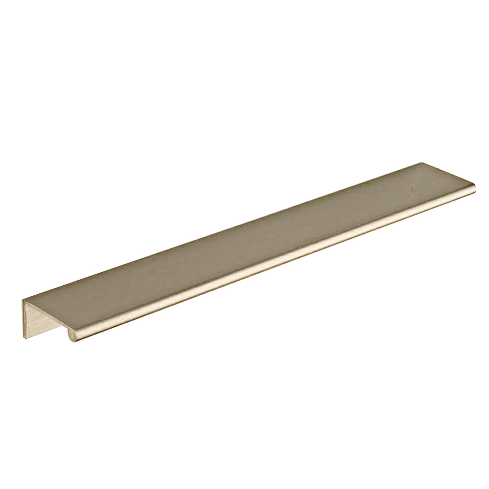 Contemporary satin nickel finger pull for cabinet doors and drawers