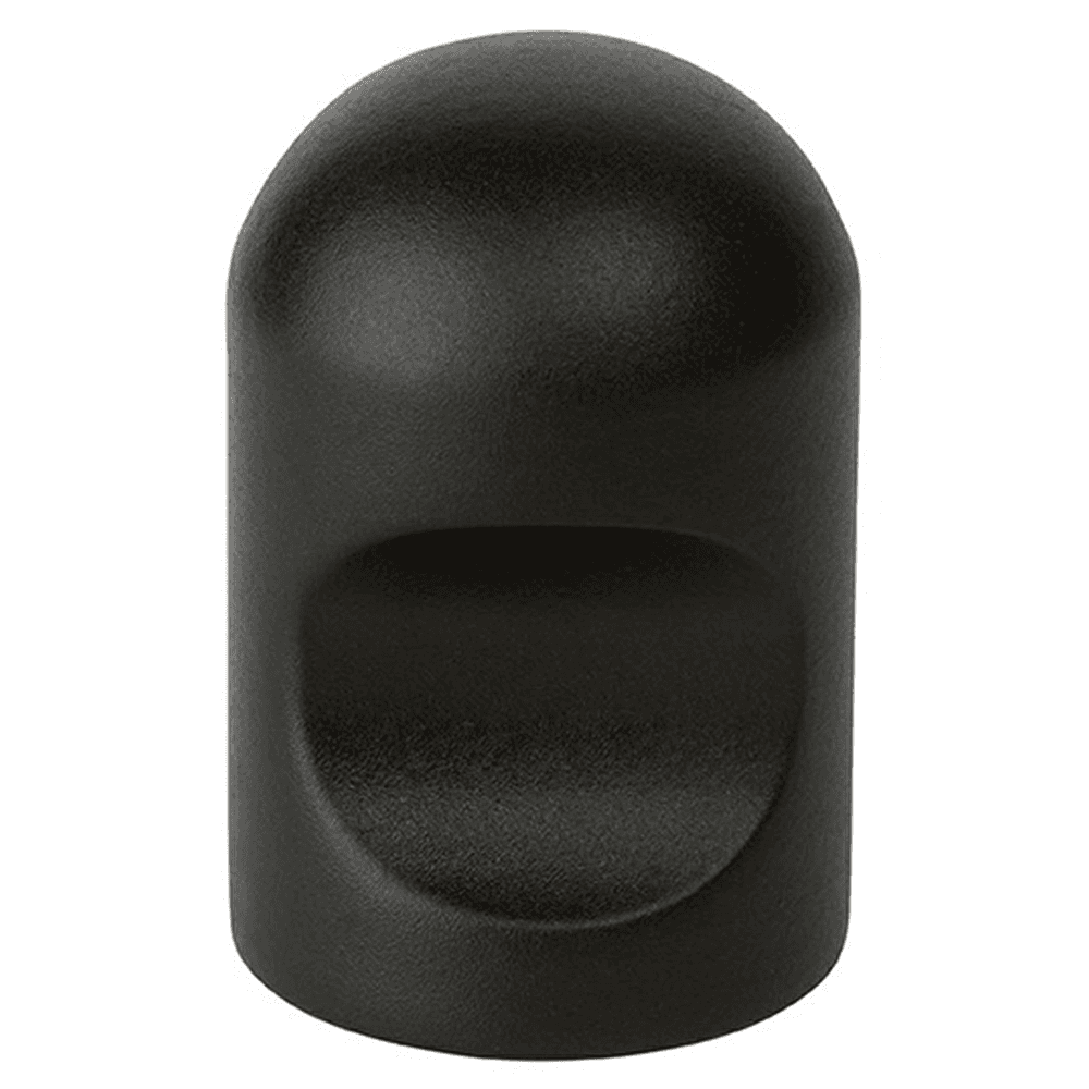 3/4" Matte Black Cabinet Knob with Notched Cylindrical Design by Doug Mockett And Company Inc.