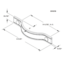 DP420B Leather Strap Handle for Furniture by Doug Mockett And Company Inc