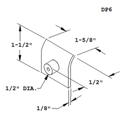 Sleek 1/2" Finger Pull - Doug Mockett And Company Inc
