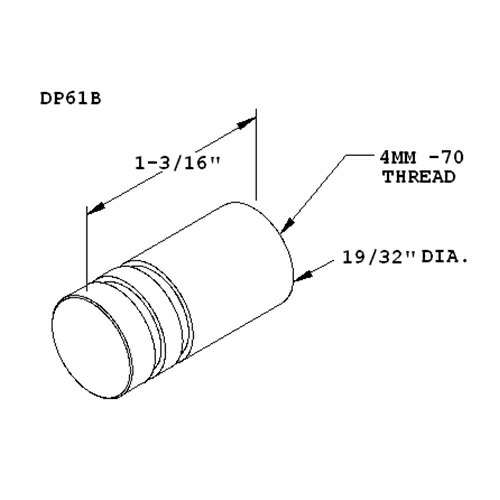 Satin Stainless Steel Finger Grip Cylinder Knob by Doug Mockett And Company Inc