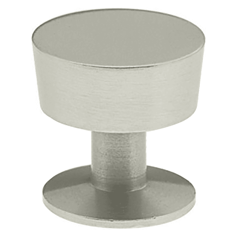 31/32" Satin Nickel metal drawer pull with narrow stem and wide knob