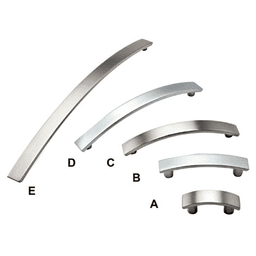 Elegant 5-1/16" Curved Bar Drawer Pull with Matte Chrome Finish