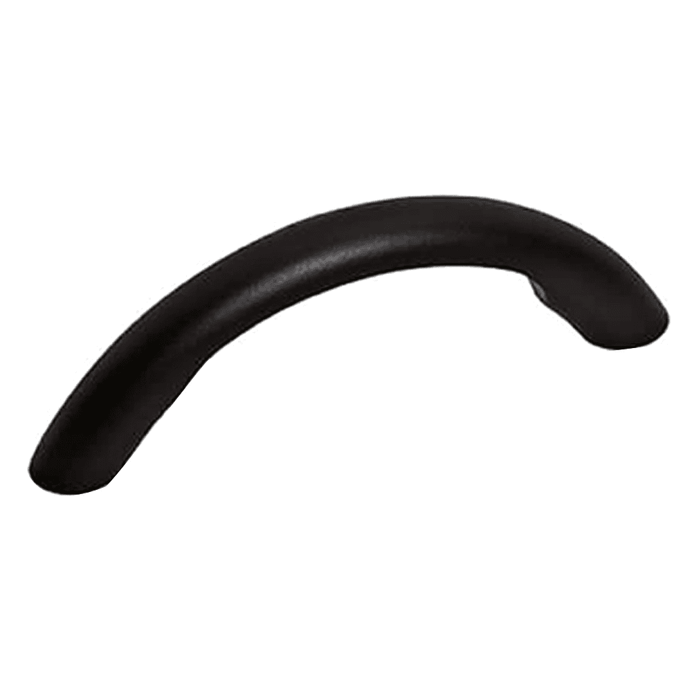 2-17/32" bow drawer pull in matte black by Doug Mockett and Company Inc