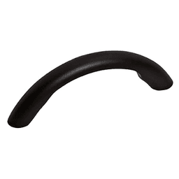 2-17/32" bow drawer pull in matte black by Doug Mockett and Company Inc
