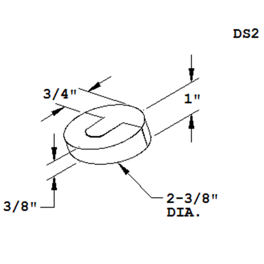 2-3/8" Diameter Door Stop, Satin Stainless Steel - Alt Image 2