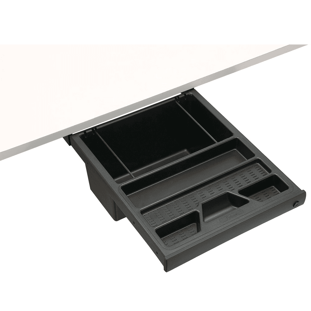 DWR1 Storage Drawer Organizer with Locking Compartment in Matte Black Finish