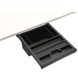 DWR2 Keyboard/Storage Drawer Tray, Under-Mount, Matte Black - Front View