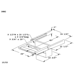 DWR2 Keyboard/Storage Drawer Tray, Under-Mount, Matte Black - Side View