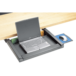 DWR3 Keyboard Tray, Under-Mount, Matte Black - Laptop Drawer