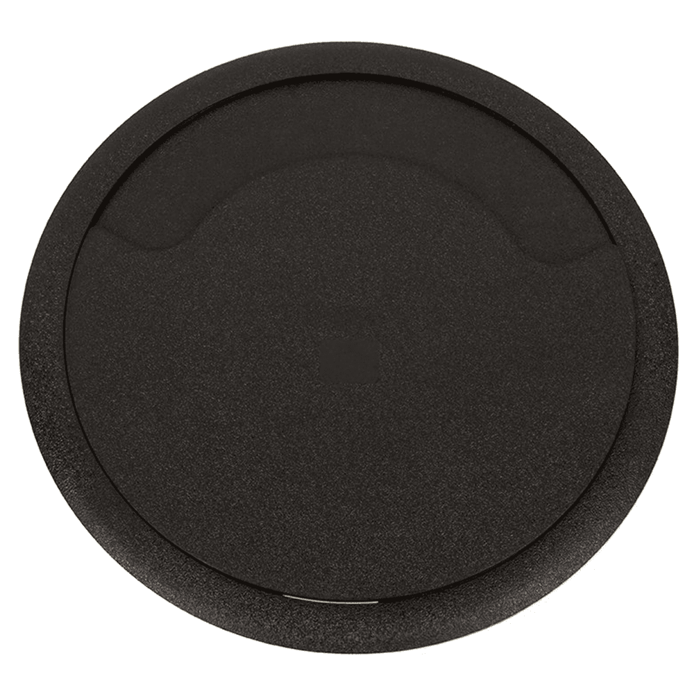 Heavy-duty ABS plastic floor grommet with radiused edge and double-thick cover