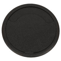 Heavy-duty ABS plastic floor grommet with radiused edge and double-thick cover
