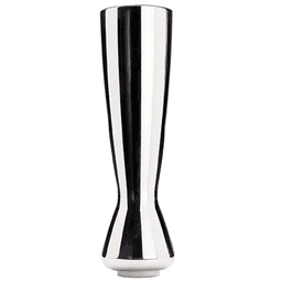 Polished aluminum furniture leg with sophisticated shape and 1-9/16" diameter x 6" high dimensions