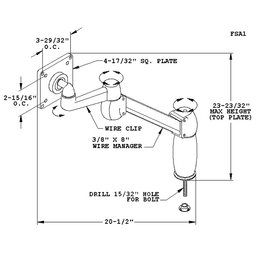 Flat screen monitor arm with 360 degree rotation - FSA1