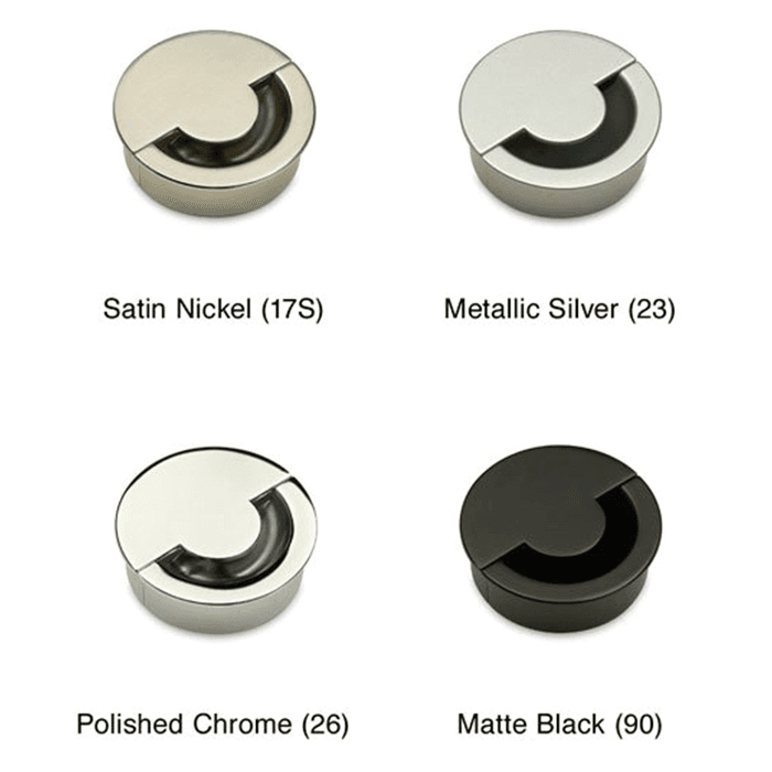 Happy Face Metal Grommet for Wires in Metallic Silver from Doug Mockett And Company Inc