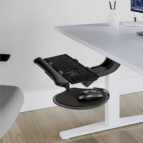 28-1/4" Keyboard Tray, Matte Black Alt 1 - Image