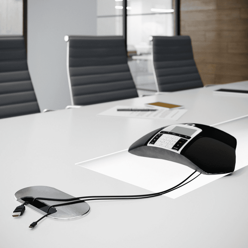 Cable Management Grommet Set in Light Gray by Doug Mockett And Company Inc.